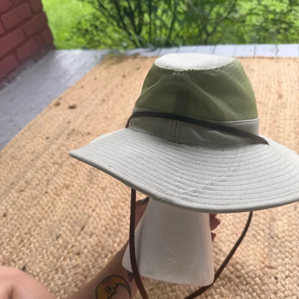 Rainforest Cafe Souvenir Safari Sun Hat Mesh Crown Cotton Sage Green Small